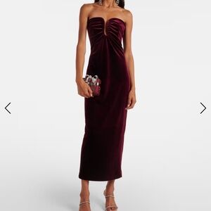 NWT Self Portrait size 6 Velvet midi dress